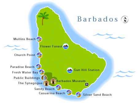 Barbados Map